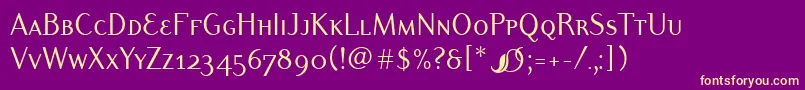 DyadisscitcTt Font – Yellow Fonts on Purple Background