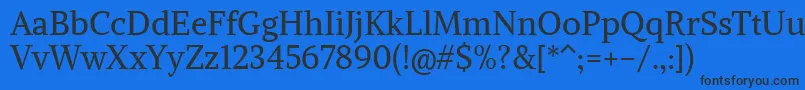 AlikeRegular Font – Black Fonts on Blue Background