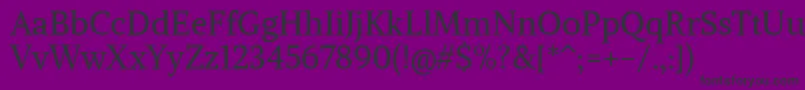 AlikeRegular-fontti – mustat fontit violetilla taustalla