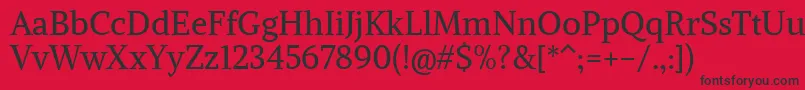 AlikeRegular Font – Black Fonts on Red Background