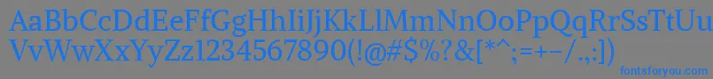 AlikeRegular Font – Blue Fonts on Gray Background