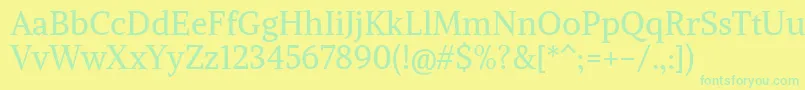AlikeRegular Font – Green Fonts on Yellow Background