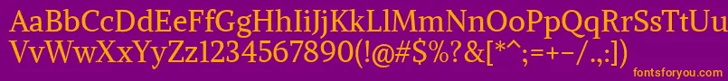 AlikeRegular Font – Orange Fonts on Purple Background