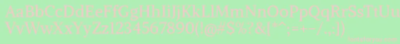 AlikeRegular Font – Pink Fonts on Green Background