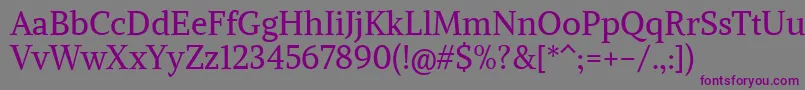 Lisätietoja AlikeRegular-fontista AlikeRegular-fontti – violetit fontit harmaalla taustalla