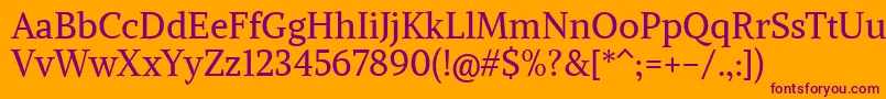 More about AlikeRegular Font AlikeRegular Font – Purple Fonts on Orange Background