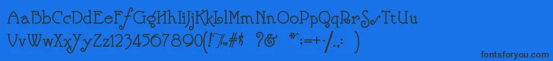 Nickelodeon Font – Black Fonts on Blue Background