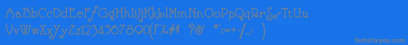 Nickelodeon Font – Gray Fonts on Blue Background
