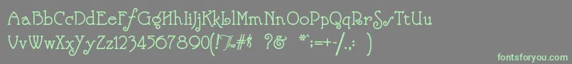 Nickelodeon Font – Green Fonts on Gray Background