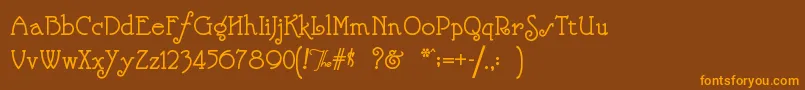 Nickelodeon Font – Orange Fonts on Brown Background