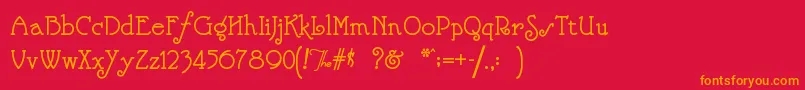 Nickelodeon Font – Orange Fonts on Red Background