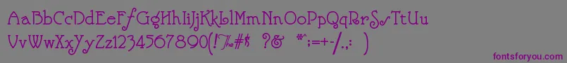 Nickelodeon Font – Purple Fonts on Gray Background