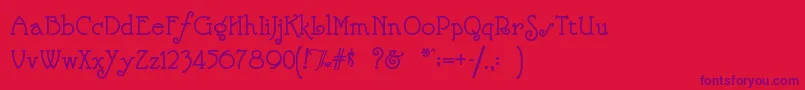 Nickelodeon Font – Purple Fonts on Red Background