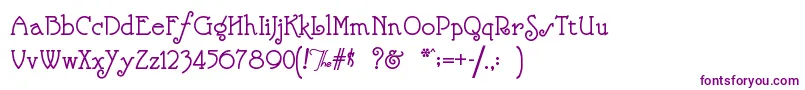 Nickelodeon Font – Purple Fonts on White Background