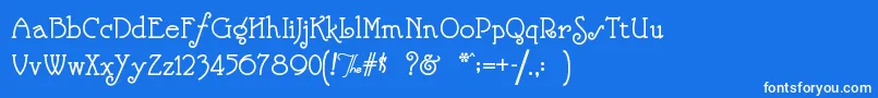 Nickelodeon Font – White Fonts on Blue Background