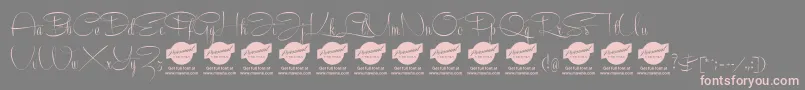 RecordascriptPersonalUseOnly Font – Pink Fonts on Gray Background
