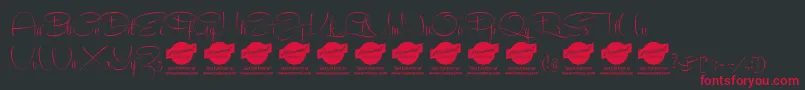 RecordascriptPersonalUseOnly Font – Red Fonts on Black Background