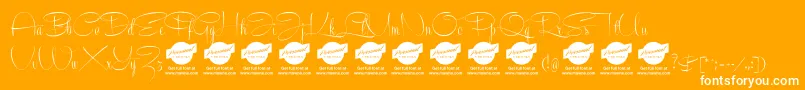 RecordascriptPersonalUseOnly Font – White Fonts on Orange Background