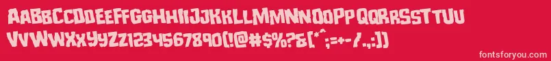Monsterhunterrotate Font – Pink Fonts on Red Background