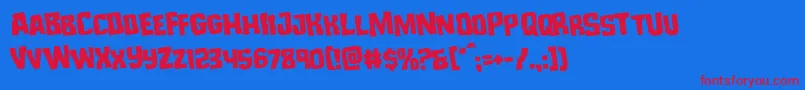 Monsterhunterrotate Font – Red Fonts on Blue Background