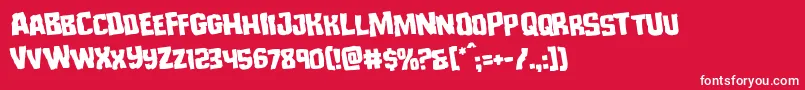 Monsterhunterrotate Font – White Fonts on Red Background