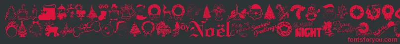 fuente Xmastyme – Fuentes Rojas Sobre Fondo Negro