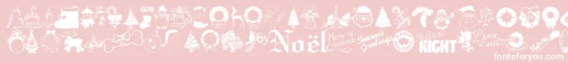 Xmastyme Font – White Fonts on Pink Background