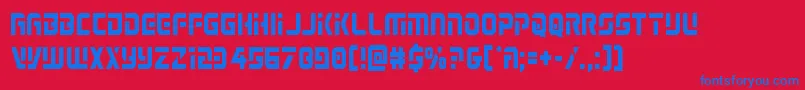 Legiosabinacond Font – Blue Fonts on Red Background