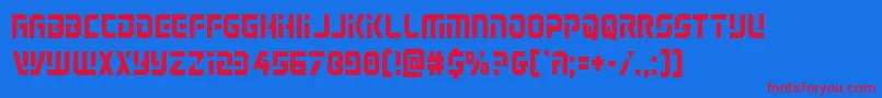 Legiosabinacond Font – Red Fonts on Blue Background