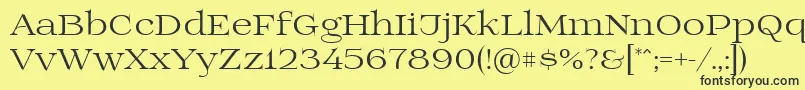 Prida01 Font – Black Fonts on Yellow Background