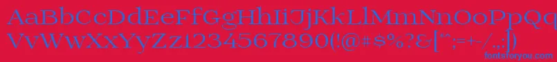 Prida01 Font – Blue Fonts on Red Background