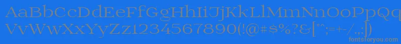 Prida01 Font – Gray Fonts on Blue Background