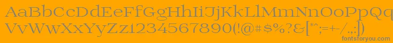 Prida01 Font – Gray Fonts on Orange Background