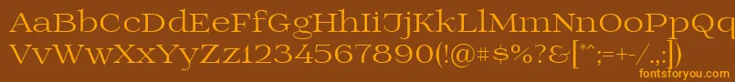 Prida01 Font – Orange Fonts on Brown Background