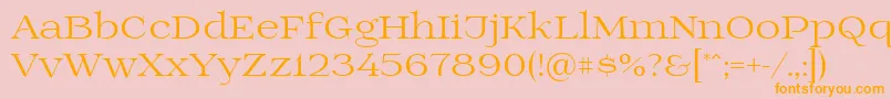 Prida01-Schriftart – Orangefarbene Schriften auf rosa Hintergrund