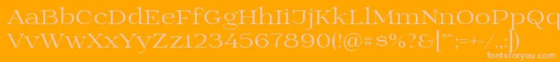 Prida01 Font – Pink Fonts on Orange Background