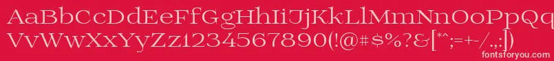 Prida01 Font – Pink Fonts on Red Background