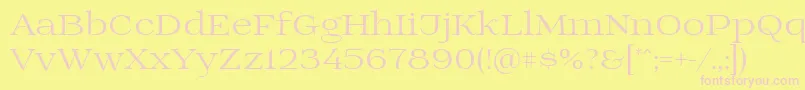 Prida01 Font – Pink Fonts on Yellow Background