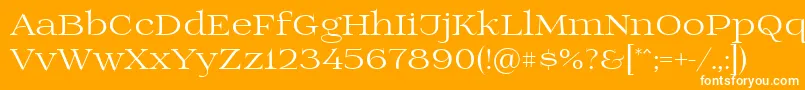 Prida01 Font – White Fonts on Orange Background