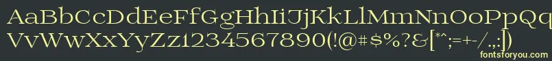 フォントPrida01 – 黒い背景に黄色の文字