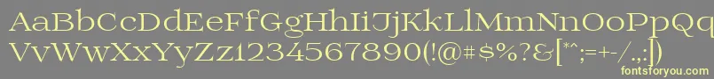 Prida01 Font – Yellow Fonts on Gray Background