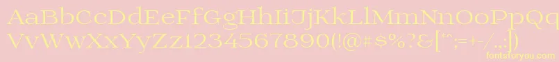 Prida01 Font – Yellow Fonts on Pink Background