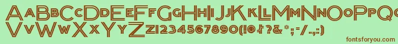 Packardclippernf Font – Brown Fonts on Green Background