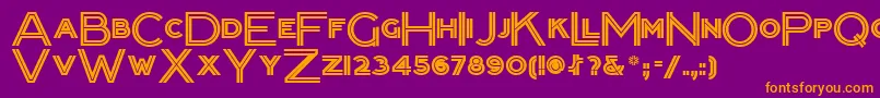 Packardclippernf Font – Orange Fonts on Purple Background