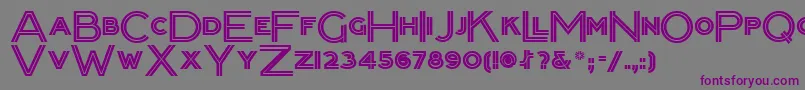Packardclippernf Font – Purple Fonts on Gray Background
