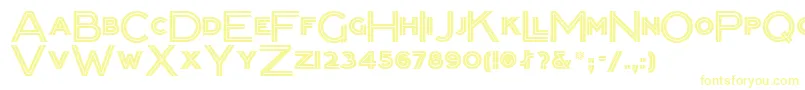 Packardclippernf Font – Yellow Fonts on White Background