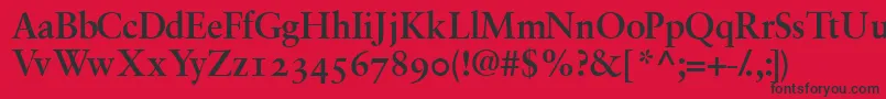 GaramondrepriseossskBold Font – Black Fonts on Red Background