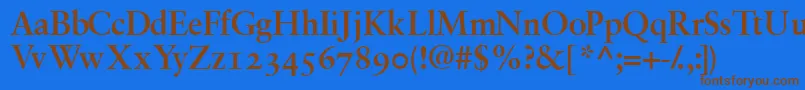 GaramondrepriseossskBold Font – Brown Fonts on Blue Background