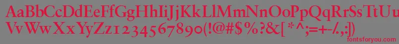 GaramondrepriseossskBold Font – Red Fonts on Gray Background