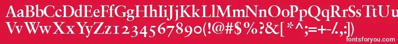 GaramondrepriseossskBold Font – White Fonts on Red Background